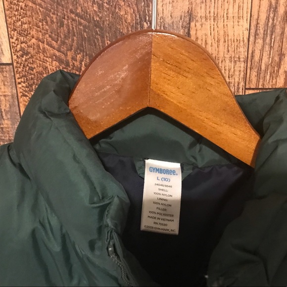Boy’s Gymboree Large (10) Green Puffer Vest - Picture 3 of 3